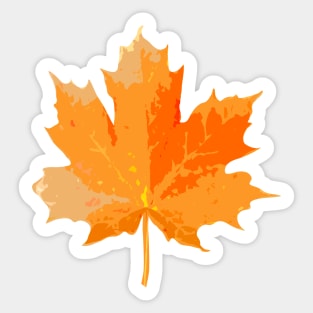 Maple leaf in autumn colors Sticker